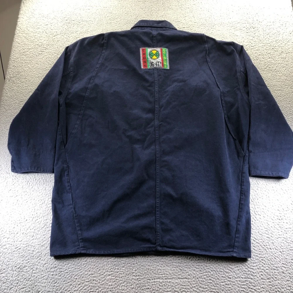 Vtg Cross Colours Jacket Men 2 (31x36) Purple Baggy Oversized Chore 90s Rap Logo